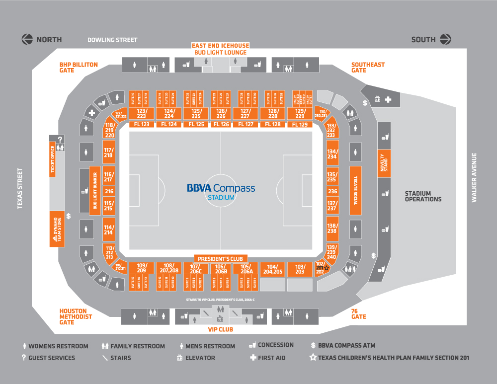 Bbva Dynamo Stadium Seating Chart
